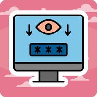 Computer Spyware Vector Icon