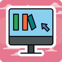 Online Book purchase Vector Icon