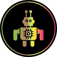 Robot Glyph Due Color Icon vector
