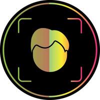 Face Scan Glyph Due Color Icon vector