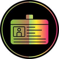 carné de identidad tarjeta glifo debido color icono vector