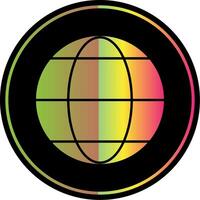 World Glyph Due Color Icon vector