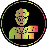 Programmer Glyph Due Color Icon vector