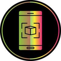 Augmented Reality Glyph Due Color Icon vector