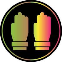 Glove Glyph Due Color Icon vector