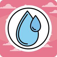 icono de vector de gota de agua