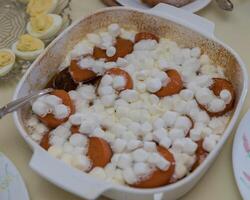 familia tradicion el azucarado dulce patatas foto