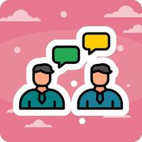 Work Conversation Vector Icon