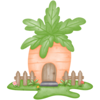 Carrot House Clipart, House Clipart, Easter Clipart. png