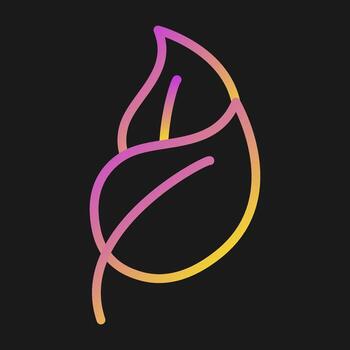 icono de vector de hoja