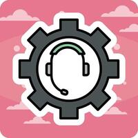 Call Serves setting Vector Icon