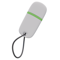 3d geven illustratie van Gesloten wit USB flash drijfveer. technologie concept. illustratie voor web of app ontwerp png