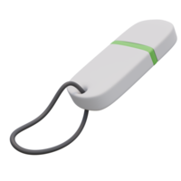 3d render illustration of closed white usb flash drive. Technology concept. Illustration for web or app design png