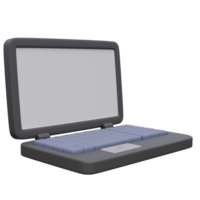 3d render ilustração do computador portátil. tecnologia conceito. ilustração para rede ou aplicativo Projeto png