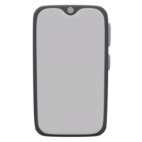 3d render illustration of smartphone with white screen. Technology concept. Illustration for web or app design. png