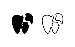 Broken Tooth Vector Icon