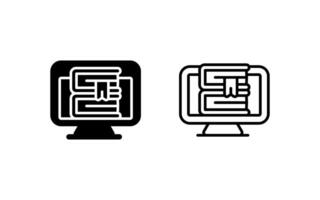 icono de vector de computadora