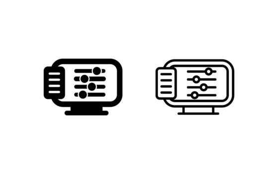 icono de vector de computadora de escritorio