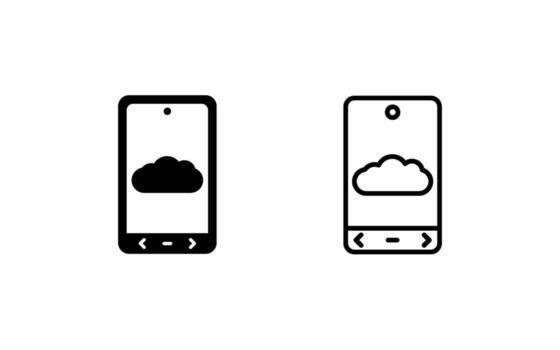 icono de vector de nube