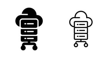 icono de vector de computación en la nube
