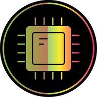 Cpu Glyph Due Color Icon vector