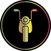 motocicleta glifo debido color icono vector