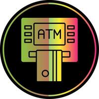 Atm Machine Glyph Due Color Icon vector