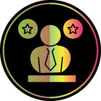 Leader Glyph Due Color Icon vector