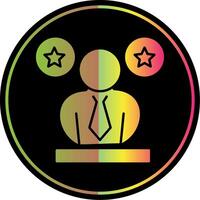 Leader Glyph Due Color Icon vector