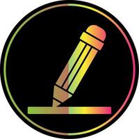 Pencil Glyph Due Color Icon vector