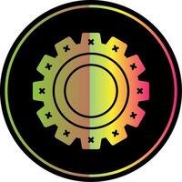 Cogwheel Glyph Due Color Icon vector