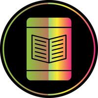 Ebook Glyph Due Color Icon vector