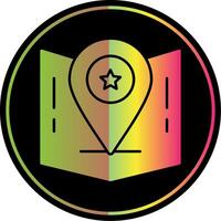 Gps Glyph Due Color Icon vector