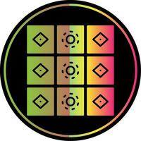 Tiles Glyph Due Color Icon vector