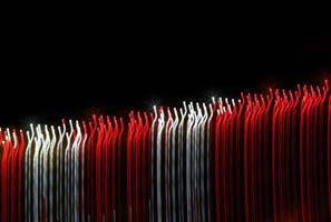 antecedentes imagen de rojo y blanco luces simulando datos transferir en el Internet foto