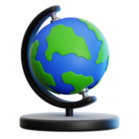 Globe travel 3D Illustration for web, app, infographic, etc png