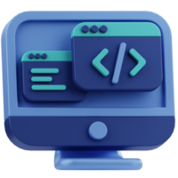 Code Editor Programmierung Sprache 3d Illustration png
