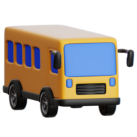 Bus travel 3D Illustration for web, app, infographic, etc png