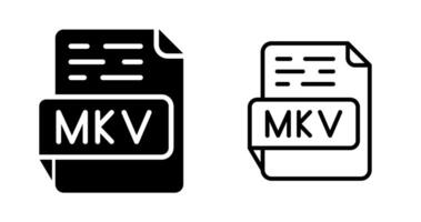 icono de vector mkv