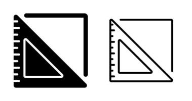 icono de vector de regla triangular