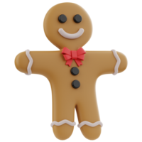 Gingerbread Man 3D Illustration for web, app, infographic, etc png