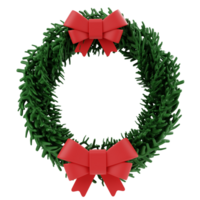 Christmas Wreath 3D Illustration for web, app, infographic, etc png