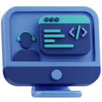 Operator Programing Language 3D Illustration png