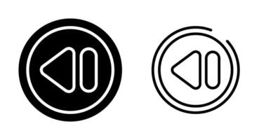 Rewind Button Vector Icon