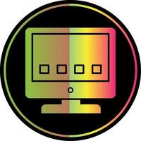 Computer Glyph Due Color Icon vector