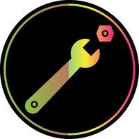 Wrench Glyph Due Color Icon vector