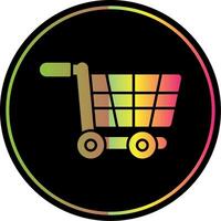 Trolley Glyph Due Color Icon vector