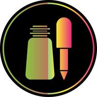 Eyeliner Glyph Due Color Icon vector