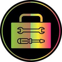 Tool Box Glyph Due Color Icon vector