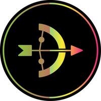 Archery Glyph Due Color Icon vector